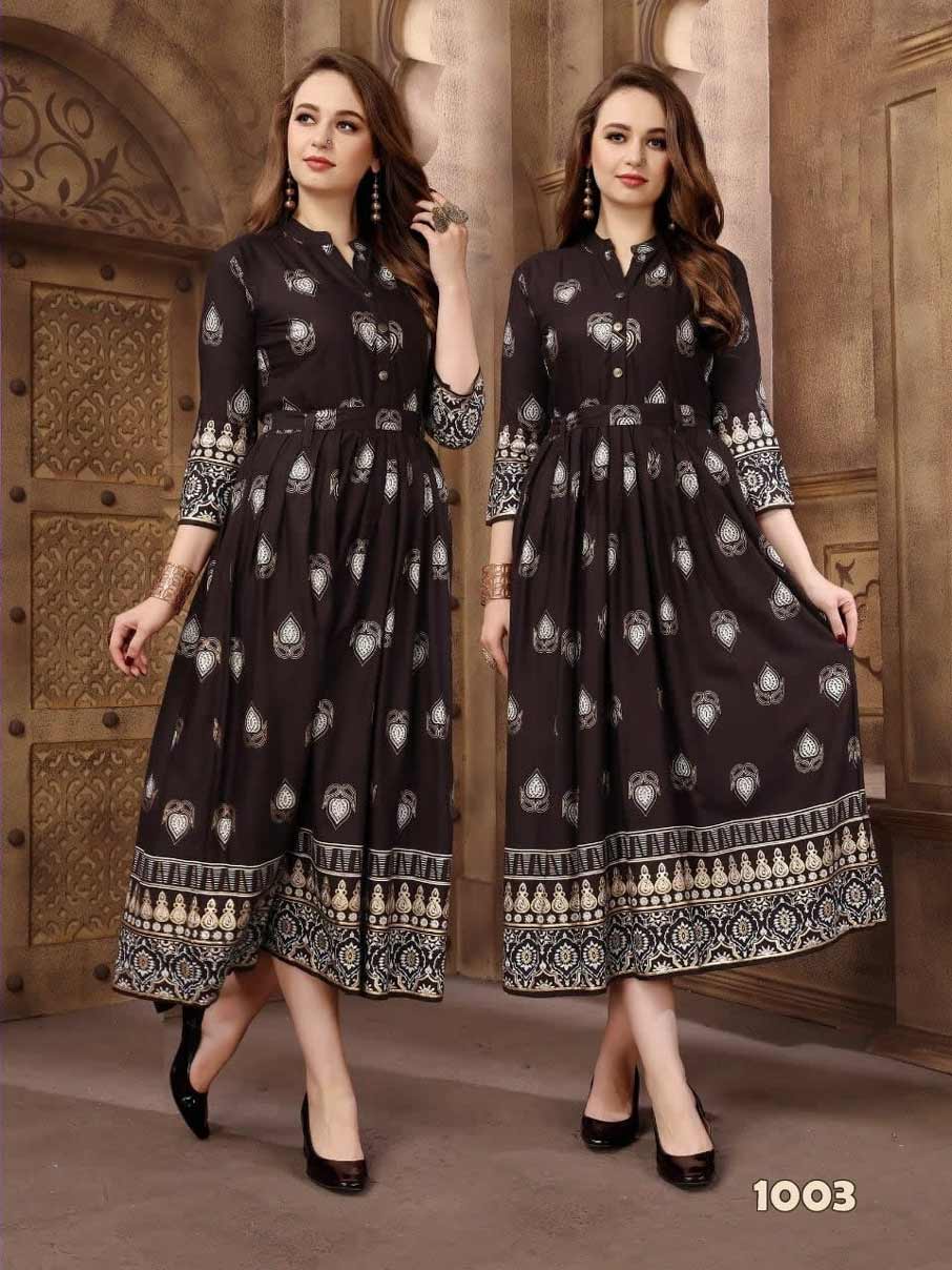 Fabfirki Kitty Party Vol-1 Plain Print Wholesale Kurta Fabfirki Kitty Party Vol-1 Plain Print Wholesale Kurta